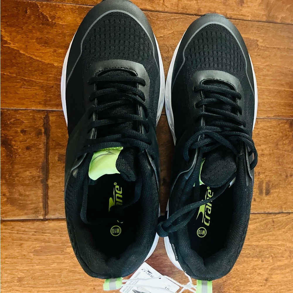 Crane Men's Black Memory Foam Sneakers